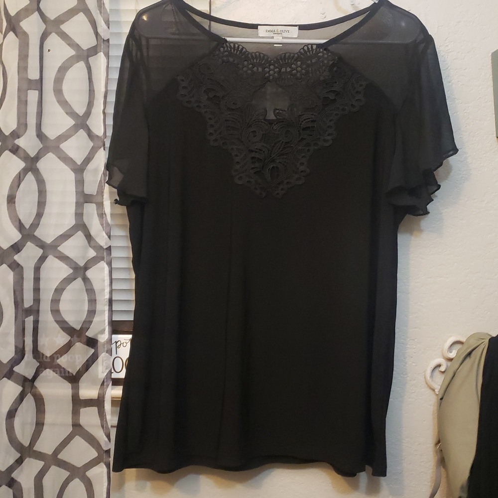 Black Lace Blouse